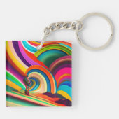 Porte-clés L'art abstrait de Bonnaroo (Dos)