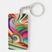 Porte-clés L'art abstrait de Bonnaroo (Dos)