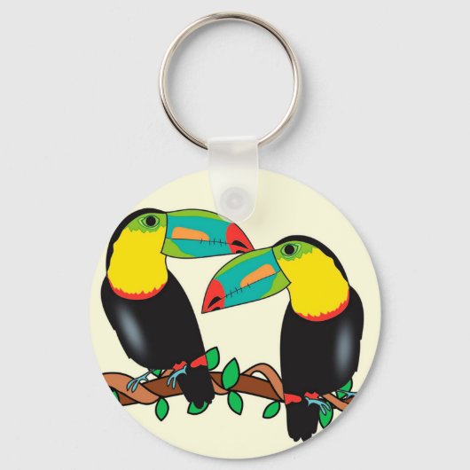 Porte-clés L'art de l'oiseau toucan (Recto)