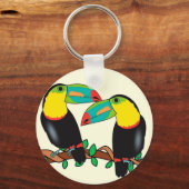Porte-clés L'art de l'oiseau toucan (Recto)
