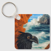 Porte-clés L'art des oiseaux noirs (Recto)