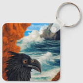 Porte-clés L'art des oiseaux noirs (Dos)