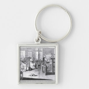 Porte-clés L'art du Bas-Cadre-Travail-Tricot