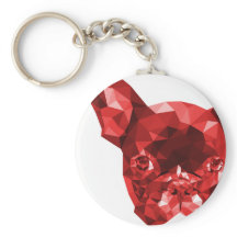 L'art en rouge de Bulldog Low Poly