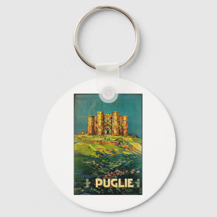 Porte-clés L'art Vintage voyage du château de Monte Puglie