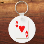 Porte-clés L'As des Coeurs Jouer Carte (Recto)