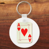 Porte-clés L'As des Coeurs Jouer Carte (Recto)