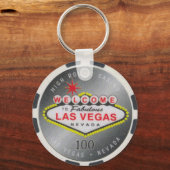 Porte-clés Las Vegas High Roller $100 Poker Chip Porte - clé (Recto)
