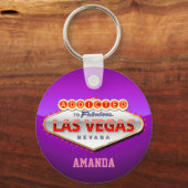 Porte-clés Las Vegas, NV Funny Affiche de bienvenue (Recto)