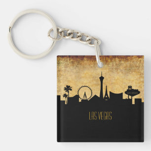 Porte-clés Las Vegas Skyline dans un style Grunge Vintage
