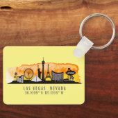 Porte-clés Las Vegas Skyline Latitude et Longitude (Recto)
