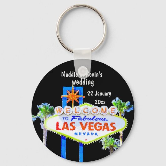 Porte-clés Las Vegas Wedding Favor (Recto)