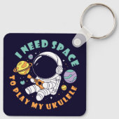 Porte-clés L'astronaute de Kawaii joue à Ukulele dans l'espac (Dos)