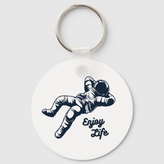 Porte-clés L'Astronaute Se Détendre Dans L'Espace Donne Un Am (Recto)