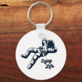 Porte-clés L'Astronaute Se Détendre Dans L'Espace Donne Un Am (Recto)