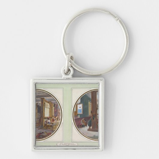 Porte-clés L'atelier de gobelins, 1840 (Devant)