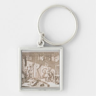 Porte-clés L'atelier du fabricant d'instrument, détail de