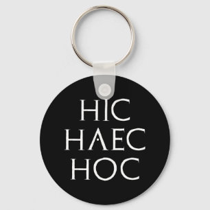 Porte-clés latin hoc de Latein de haec hic