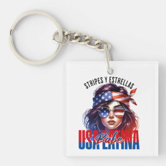 Porte-clés Latina féminine Fête d'indépendance du 14 juillet