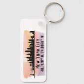 Porte-clés Latitude et longitude de New York (Verso)