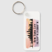 Porte-clés Latitude et longitude de New York (Recto)