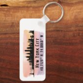 Porte-clés Latitude et longitude de New York (Verso)