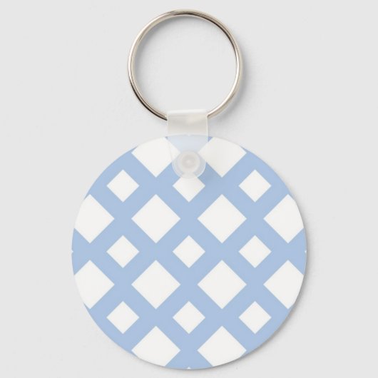 Porte-clés Lattice bleu clair sur blanc (Recto)