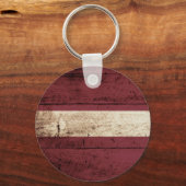 Porte-clés Latvia Flag on Old Wood Grain (Recto)