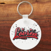 Porte-clés Lauren red Heart Graffiti (Recto)