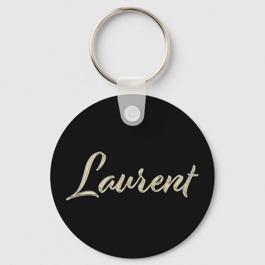 Porte-clés Laurent Name whitegold Button (Recto)
