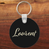 Porte-clés Laurent Name whitegold Button (Recto)
