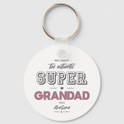 Porte-clés L'authentique super grand-père (Recto)