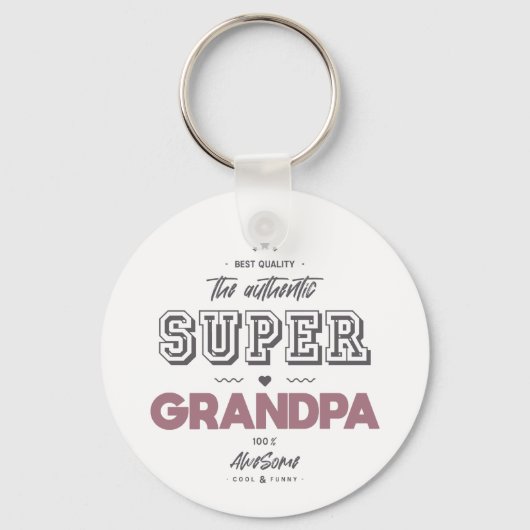 Porte-clés L'authentique super-grand-père (Recto)