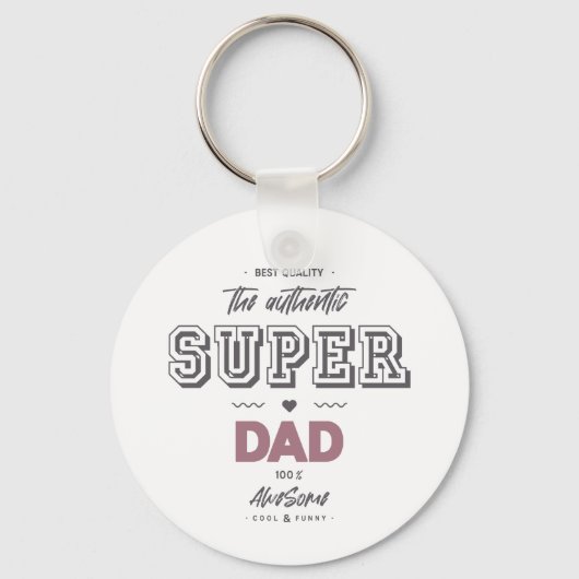 Porte-clés L'authentique super papa (Recto)