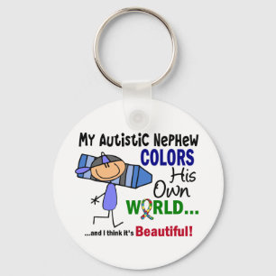 Porte-clés L'autisme COLORE SON PROPRE neveu du MONDE