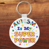 Porte-clés L'autisme est ma super puissance (Recto)