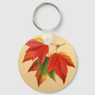 Porte-clés L'automne de feuille d'automne colore la feuille