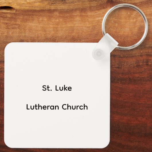 Porte-clés L'automne de l'église luthérienne Saint-Luc (Verso)
