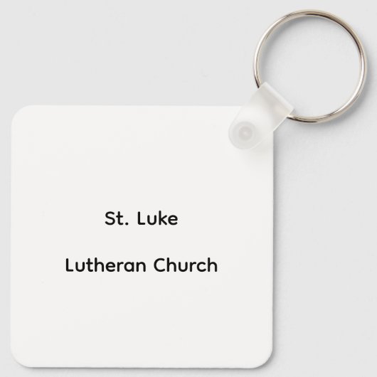 Porte-clés L'automne de l'église luthérienne Saint-Luc (Dos)