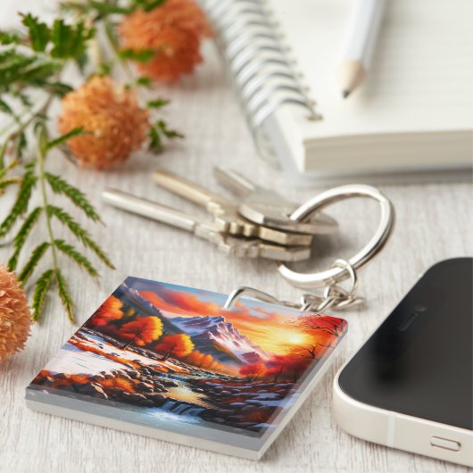 Porte-clés L'automne devient hiver (Devant Droit)