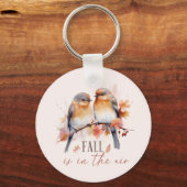 Porte-clés L'Automne Est Dans L'Air - Beaux Oiseaux Et Feuill (Verso)