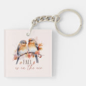 Porte-clés L'Automne Est Dans L'Air - Beaux Oiseaux Et Feuill (Dos)