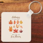 Porte-clés L'automne est le deuxième printemps - Feuilles d'a (Verso)