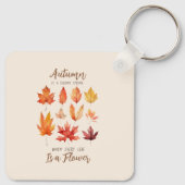 Porte-clés L'automne est le deuxième printemps - Feuilles d'a (Dos)