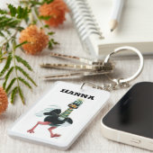 Porte-clés L'autruche arctique à la course (Devant droit)