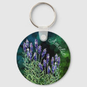 Porte-clés Lavande et Bumblebee peintes à l'aquarelle (Verso)