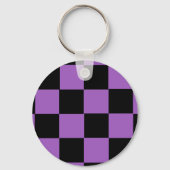 Porte-clés Lavande et Motif À damiers noir (Recto)
