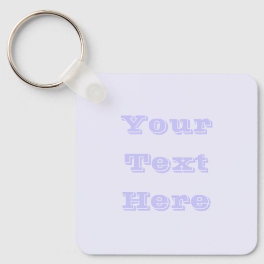 Porte-clés Lavande Rose Doux Pale Blanc Pastel Couleur Solide (Recto)