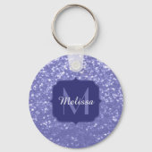 Porte-clés Lavande violet scintille parties scintillant bling (Recto)