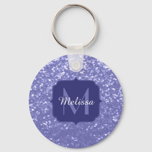 Porte-clés Lavande violet scintille parties scintillant bling (Recto)